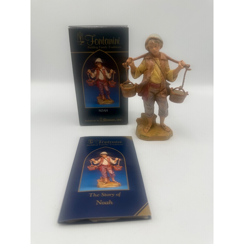 Fontanini Noah Water Carrier Nativity Figurine 5 Inch 52562 with Box and Card